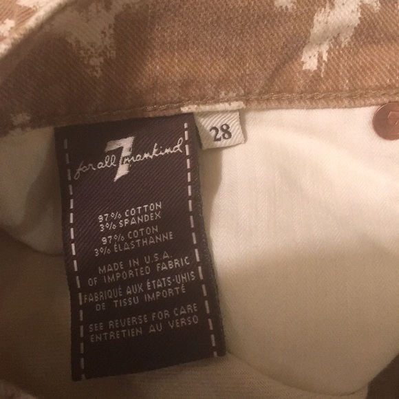 7 for all Mankind Chevron Printed Skinny Jeans - Picture 7 of 7